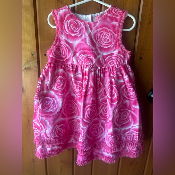 Vintage Betsey‎ Johnson Girls Rose Dress | Pink & Red | Size 3T - Picture 1 of 7